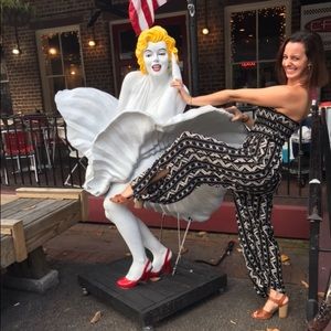 Strapless, comfy, black and white jumpsuit